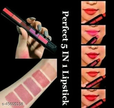 5 in 1 multicolored lipstick